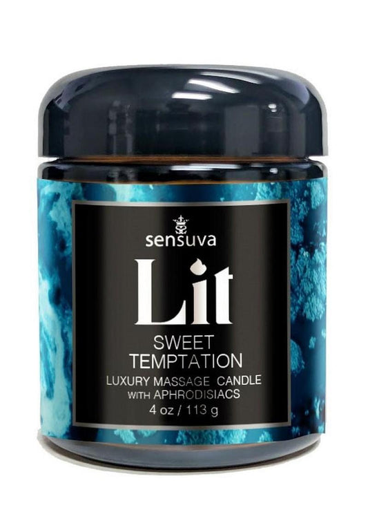 Sensuva Lit Sweet Temptation Luxury Massage Candle 4 oz