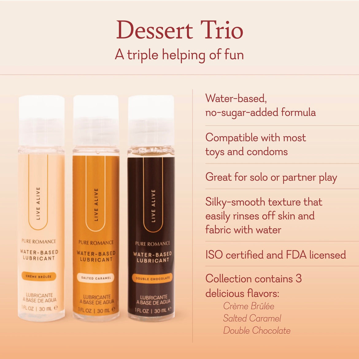 Dessert Trio Lubricant Gift Set